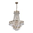 Searchlight Versailles 9 Light Clear Crystal Chandelier - Gold - 52Cm Dia