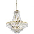 Searchlight Versailles 13 Light Clear Crystal Chandelier - Gold - 82Cm Dia