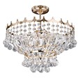 Searchlight Versailles Semi-Flush 5 Light - Gold - Crystal Trim