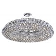 Searchlight Vesuvius 10 Light Oval Crystal Chandelier - Chrome & Crystal