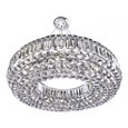 Searchlight Vesuvius 10  Light Circular Crystal Chandelier - Chrome & Crystal