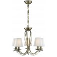 Searchlight Andretti 5 Light Pendant - Antique Brass - Cream String Shades