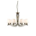 Searchlight Andretti 8 Light Pendant - Antique Brass - Cream String Shades