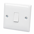 Convex Slim 10AX 1G 2W Switch Plate White