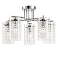 Endon Alda Semi Flush Ceiling Light - Chrome & Beaded Droplets - 5 Light