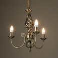 Kingswood Barley Twist Traditional Semi Flush Pendant - 3 Light