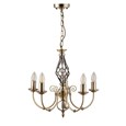 Kingswood Barley Twist Traditional Semi Flush Pendant - 5 Light