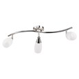 Swirl 3-Light Modern Ceiling Spotlight Bar - Satin Silver