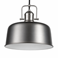 Bodmin Large Industrial Dome Pendant Gun Metal Pewter Adjustable Ceiling Light