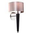 Endon Corvina Wall Light - Walnut Effect Wood - Mink Shade
