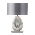 Endon Simeto Decorative Table Lamp - Polished Nickel - Grey Shade