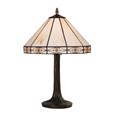 Portland Modern Tiffany Style Cream Stained Glass Table Lamp