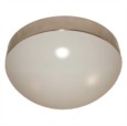 Porto White and Silver Flush Ceiling Light