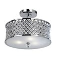 Endon Hudson Flush Ceiling Light - Chrome & Crystal Beads