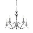 Endon Kora Chandelier Pendant - Chrome - 5 Light