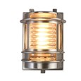 Elipta Dartmouth Outdoor Wall Light - Solid Brass, Nickel Pleated Finish