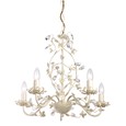 Endon Lullaby Flower Detail Ceiling Light - Cream & Gold - Cream Shade - 5 Light