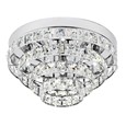Endon Motown Flush Ceiling Light - Polished Chrome & Glass Beads - 4 Light