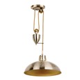 Endon Polka Rise & Fall Adjustable Pendant Ceiling Light - Antique Brass