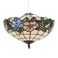 Lily Tiffany Style Stained Glass Uplighter Ceiling Light Shade