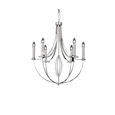 Endon Whistle Candle Pendant Ceiling Light Fitting - Nickel Plate - 6 Light