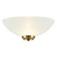 Endon Welles Wall Light -Antique Brass - White Line Painted Glass