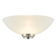 Endon Welles Wall Light -Satin Chrome - White Line Painted Glass