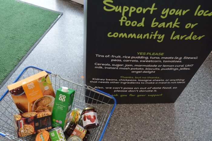 Image of Food-collection-bin-with-basket-4.JPG for Supporting local food banks
