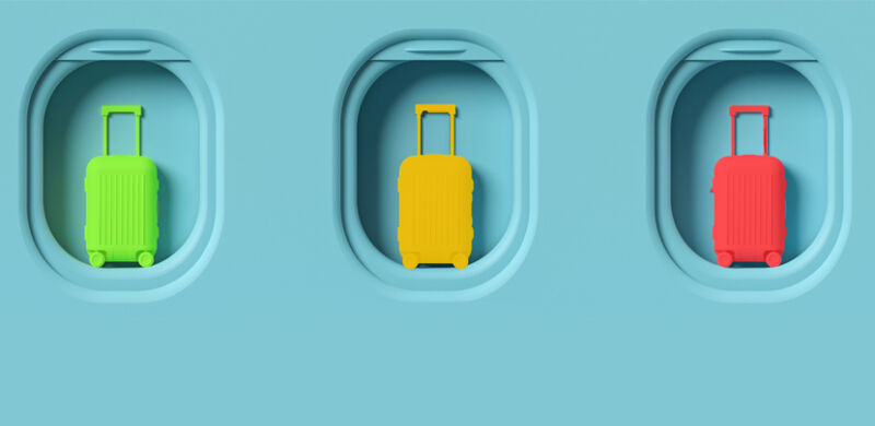 Suitcase Traffic Light System Slider