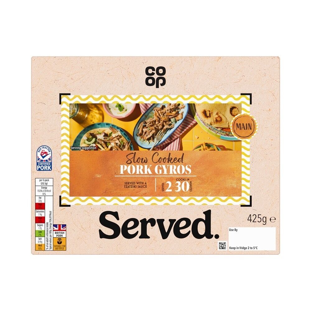 5000129402070 Served Mediterranean Slow Cooked Pork Gyros 36361