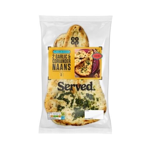 5000129411188 Served Indian 2 Garlic and Coriander Naans 37180