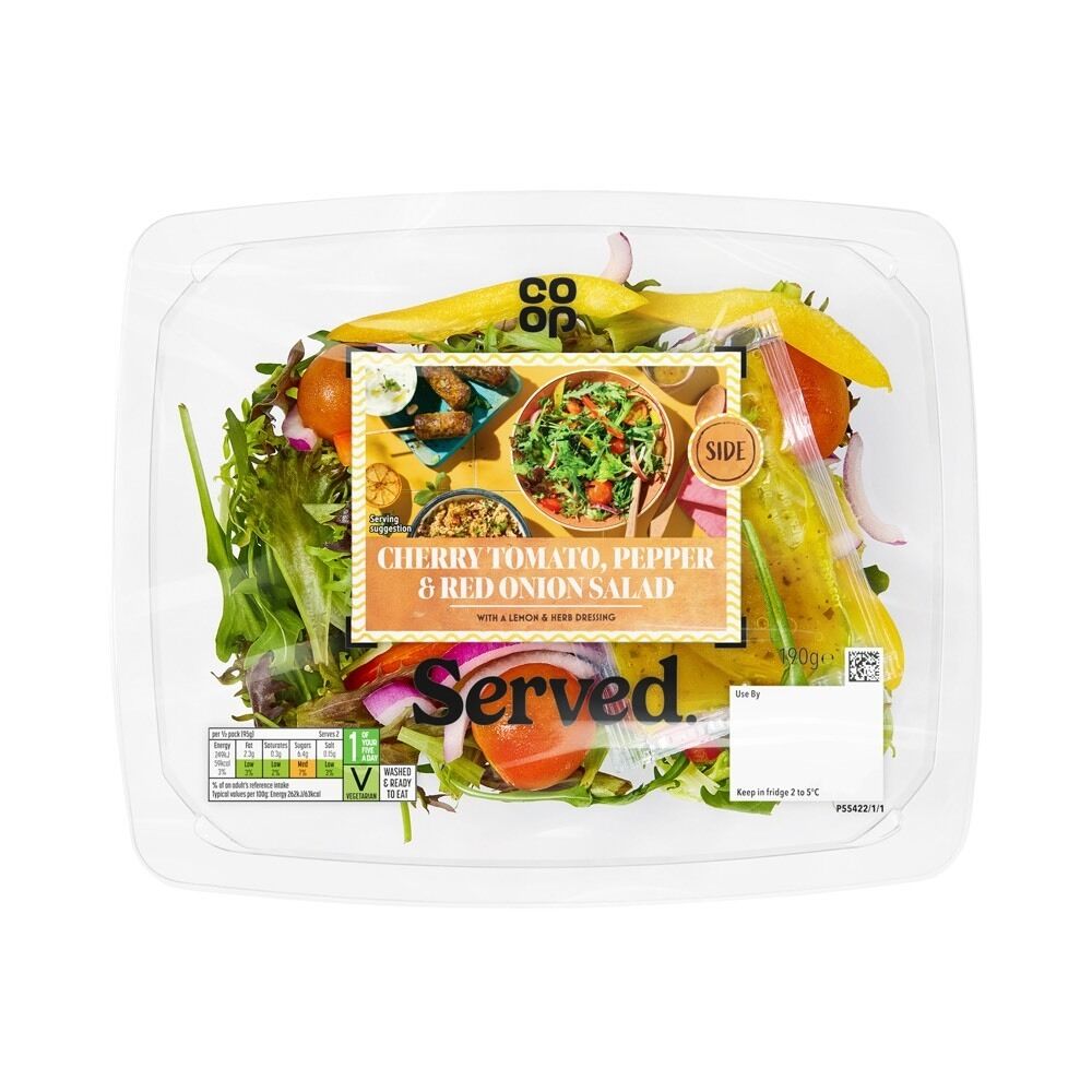 5000129401707 Served Mediterranean Cherry Tomato Pepper and Red Onion Salad 36402