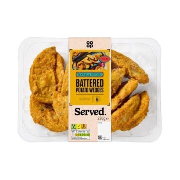 Image fof offer Masala spiced Battered Potato Wedges