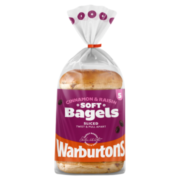 Image fof offer Warburtons Cinamon and Raisin Bagels