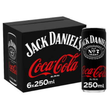 Image fof offer Jack Daniels & Coca-cola Cans 6X250ML