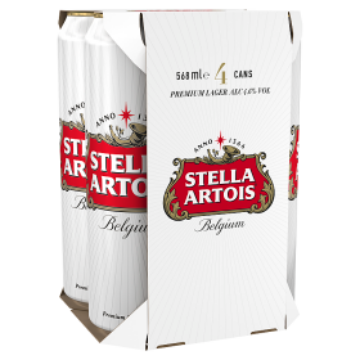 Image fof offer Stella Artois 4X568ML
