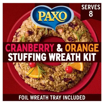 Image fof offer Paxo Cranberry & Orange Stuffing Wreath