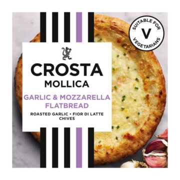 Image fof offer Crosta Mollica Garlic & Mozzarella Sourdough Flatbread 229g