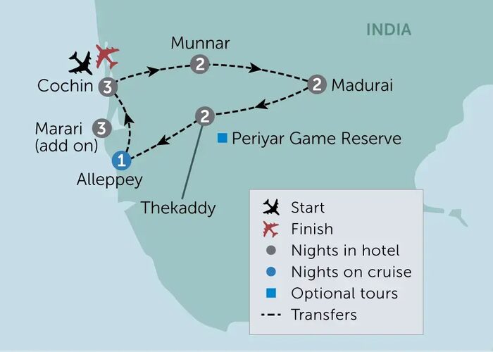 Jy map 2024 kerala treasures of southern india sliker1