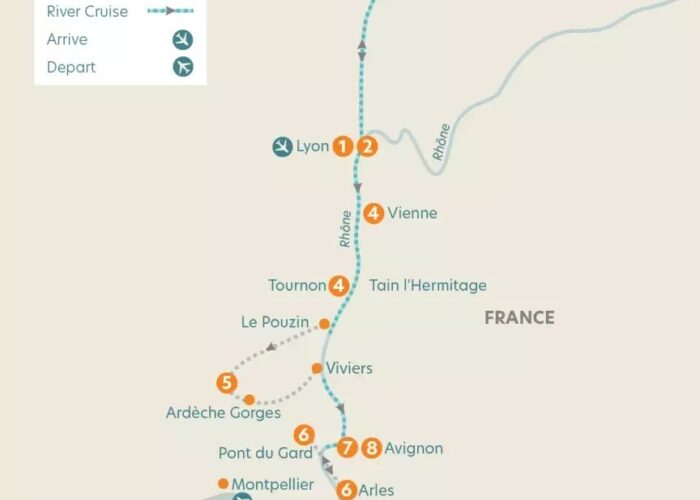 Burgundy, the River Rhône and Provence
