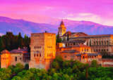 RF Spain Alhambra Palace at Sunset Granada Spain