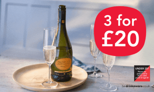 Image fof offer Prosecco 3 for £20