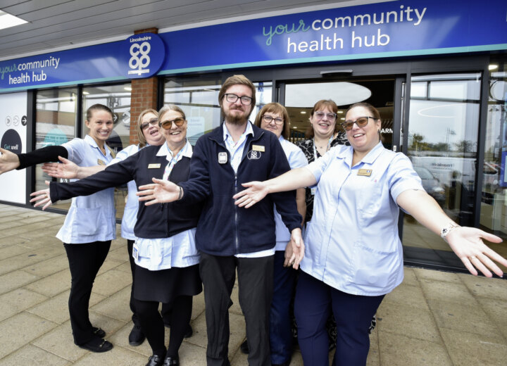 Team outside the new Health Hub