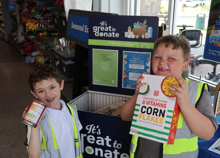 Chapel St Leonards Primary School pupils at drive