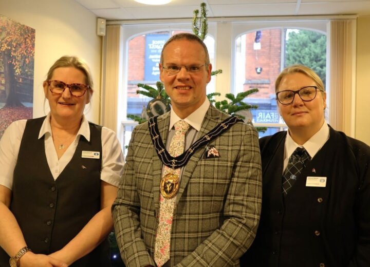 Louth funeral colleagues with local mayor
