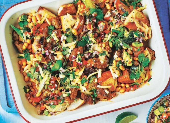 Sausage And Bean Bagel Nacho Recipe Copy
