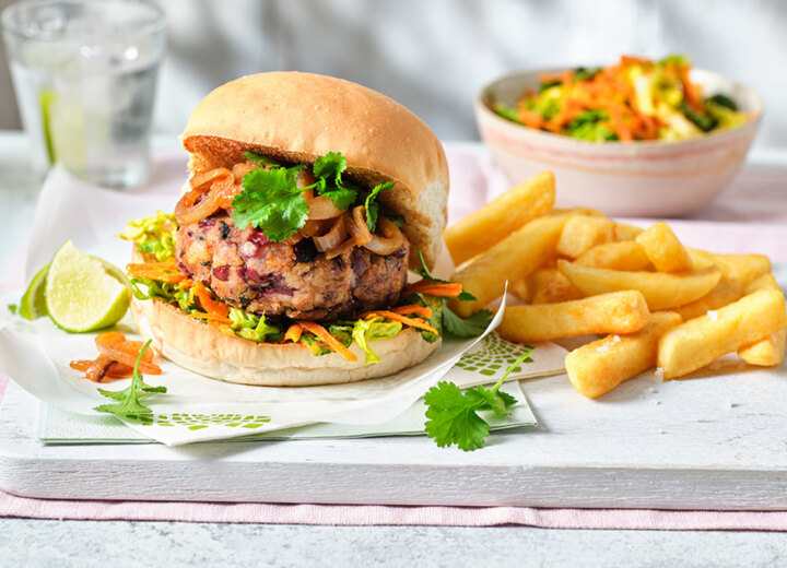 Spiced bean burger