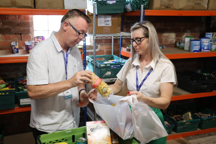 Packing a food parcel