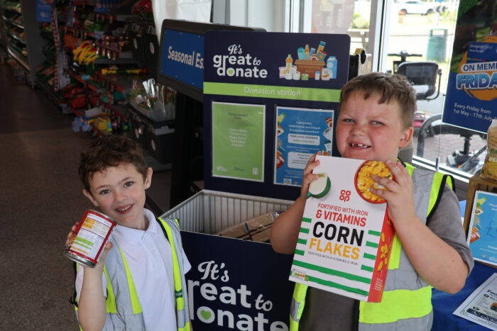 Image of Chapel-St-Leonards-Primary-School-pupils-at-drive.JPG for Struggling families supported throughout summer holidays