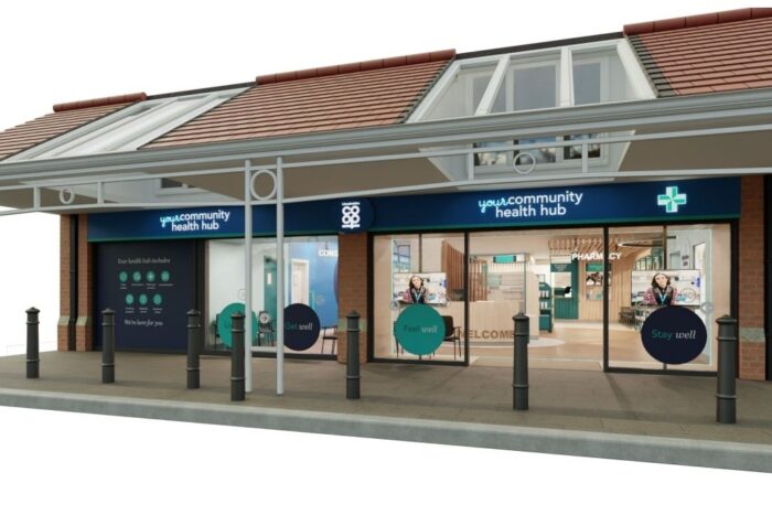 Work starts at new £890K patient-centred wellbeing facility image Image of Exterior-Community-Health-Hub.jpg for Work starts at new £890K patient-centred wellbeing facility